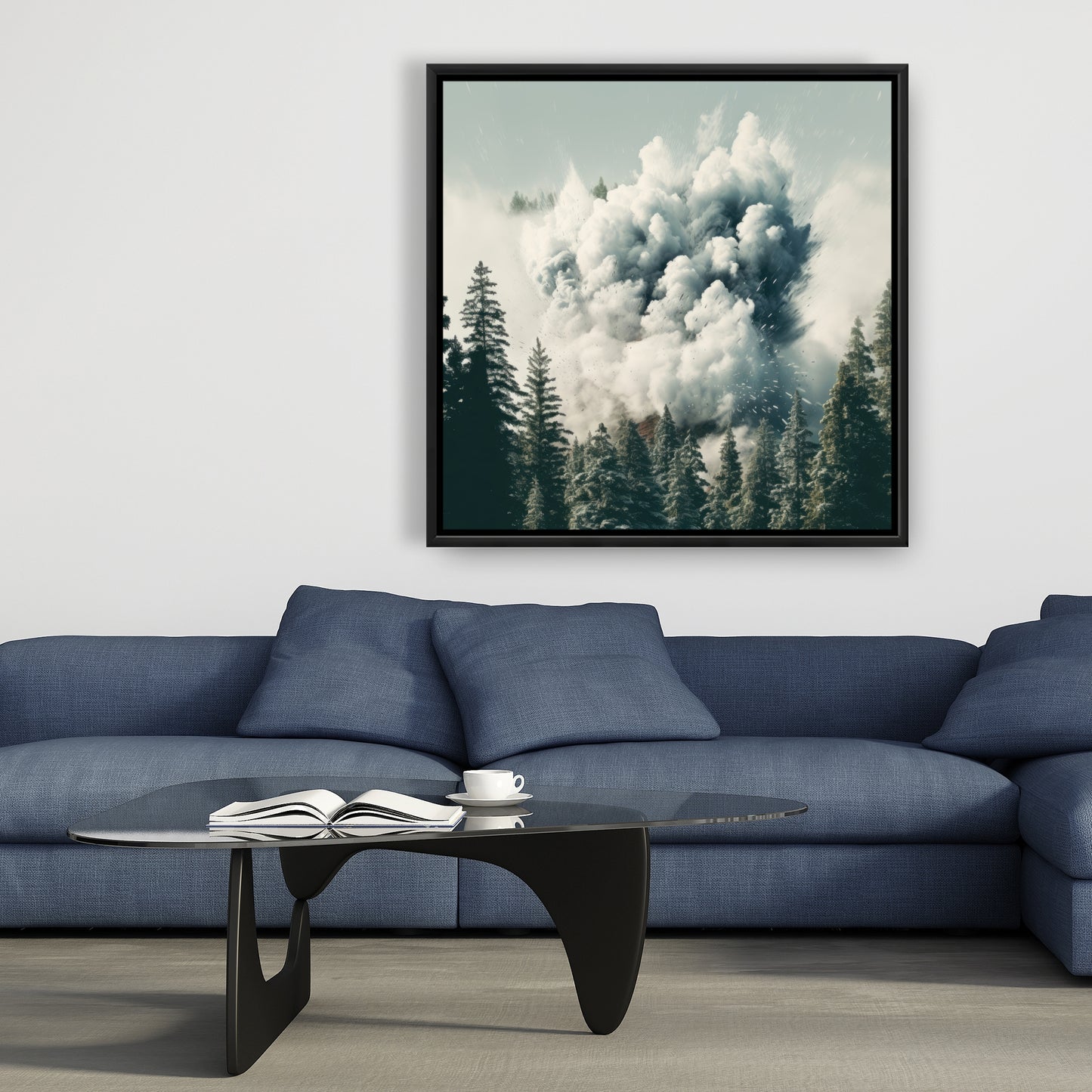 Unwanted catastrophe - Framed Canvas - Print on demand