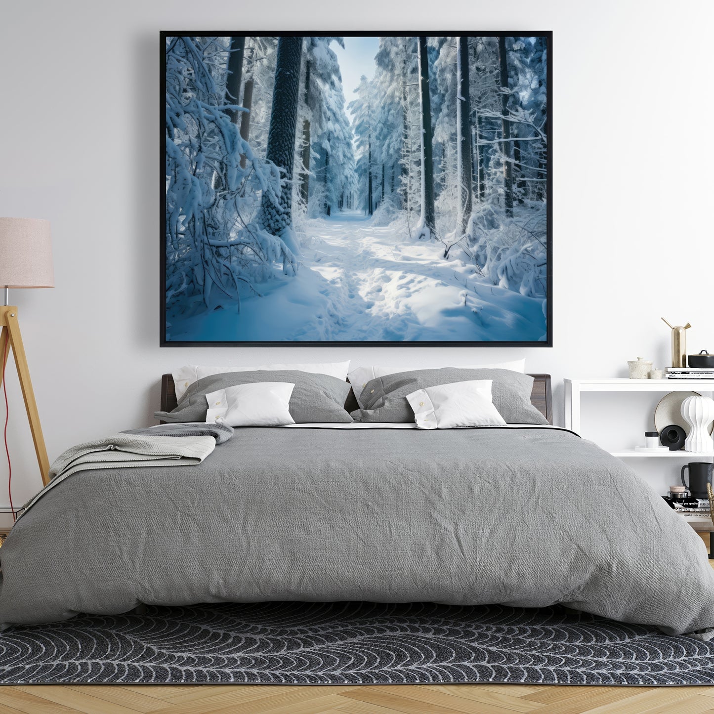 Cold forest - 36"x36" Framed canvas