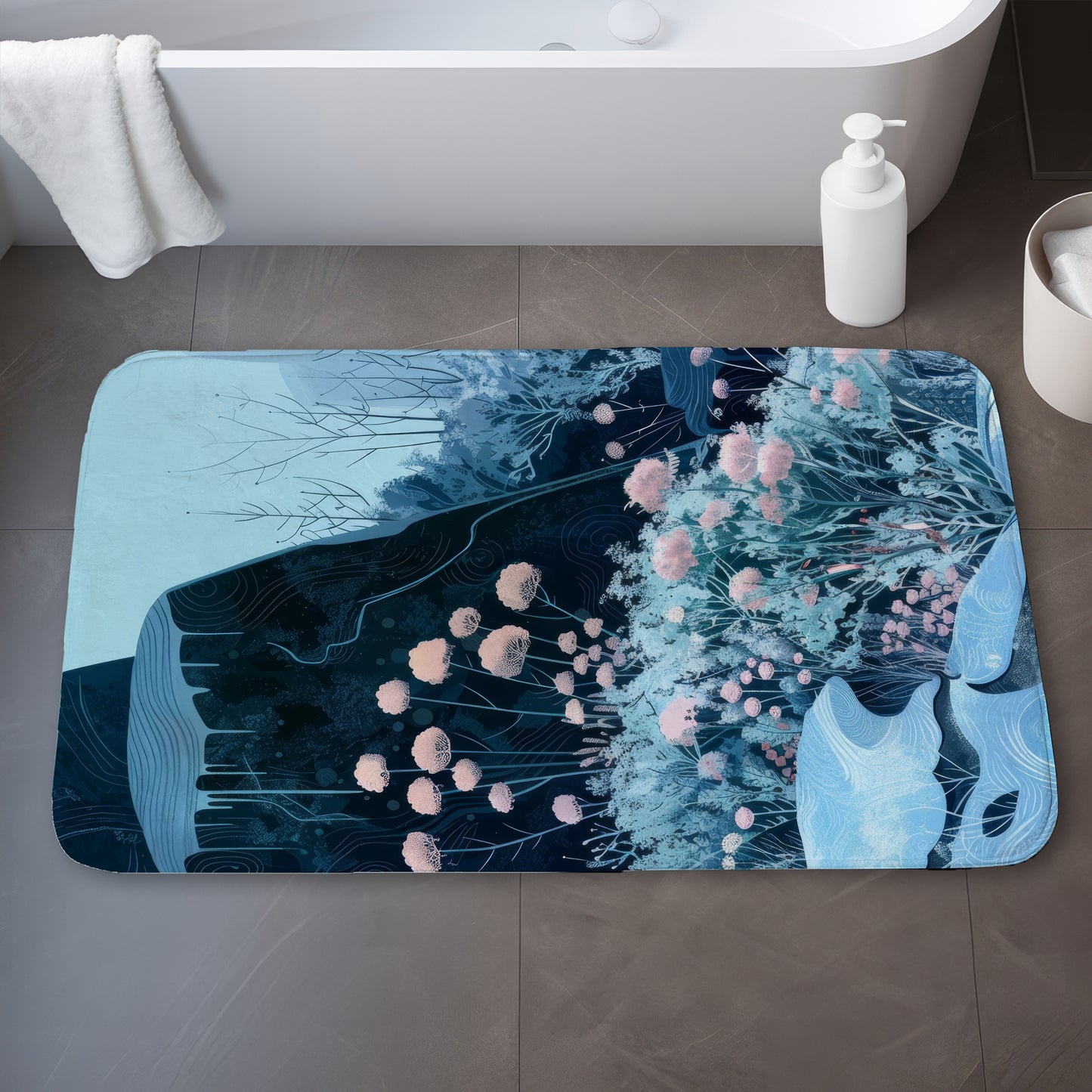 Annual Freeze Beige Bath Mat | Stylish Home Decor Accessory