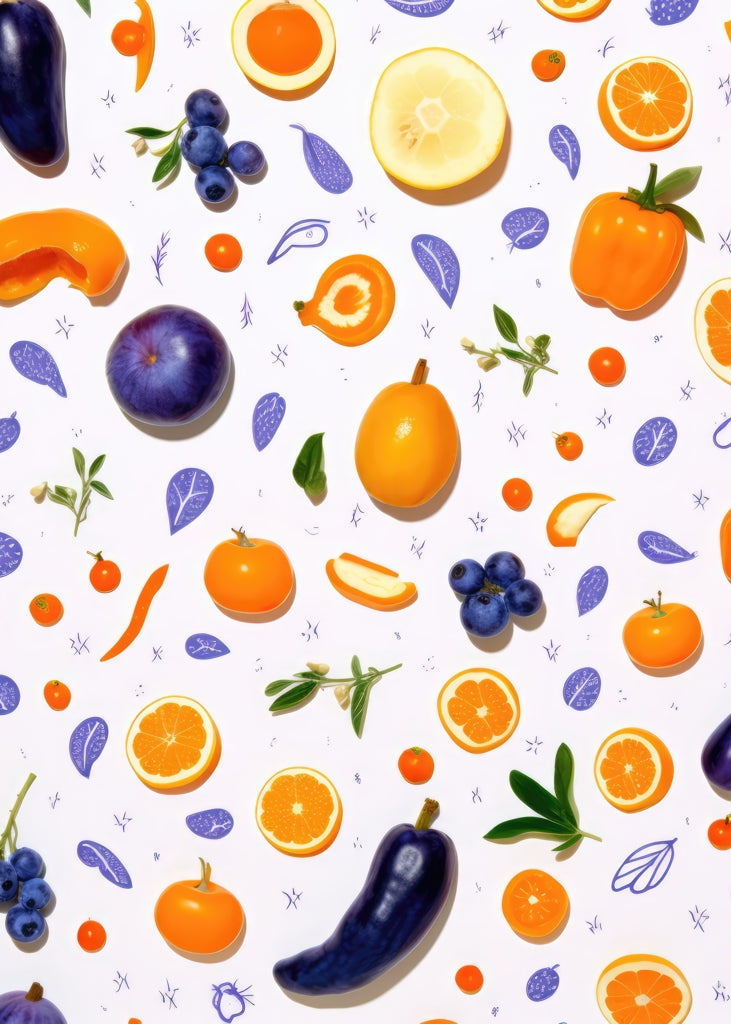 Orange and purple - 17"x24" Bath mat