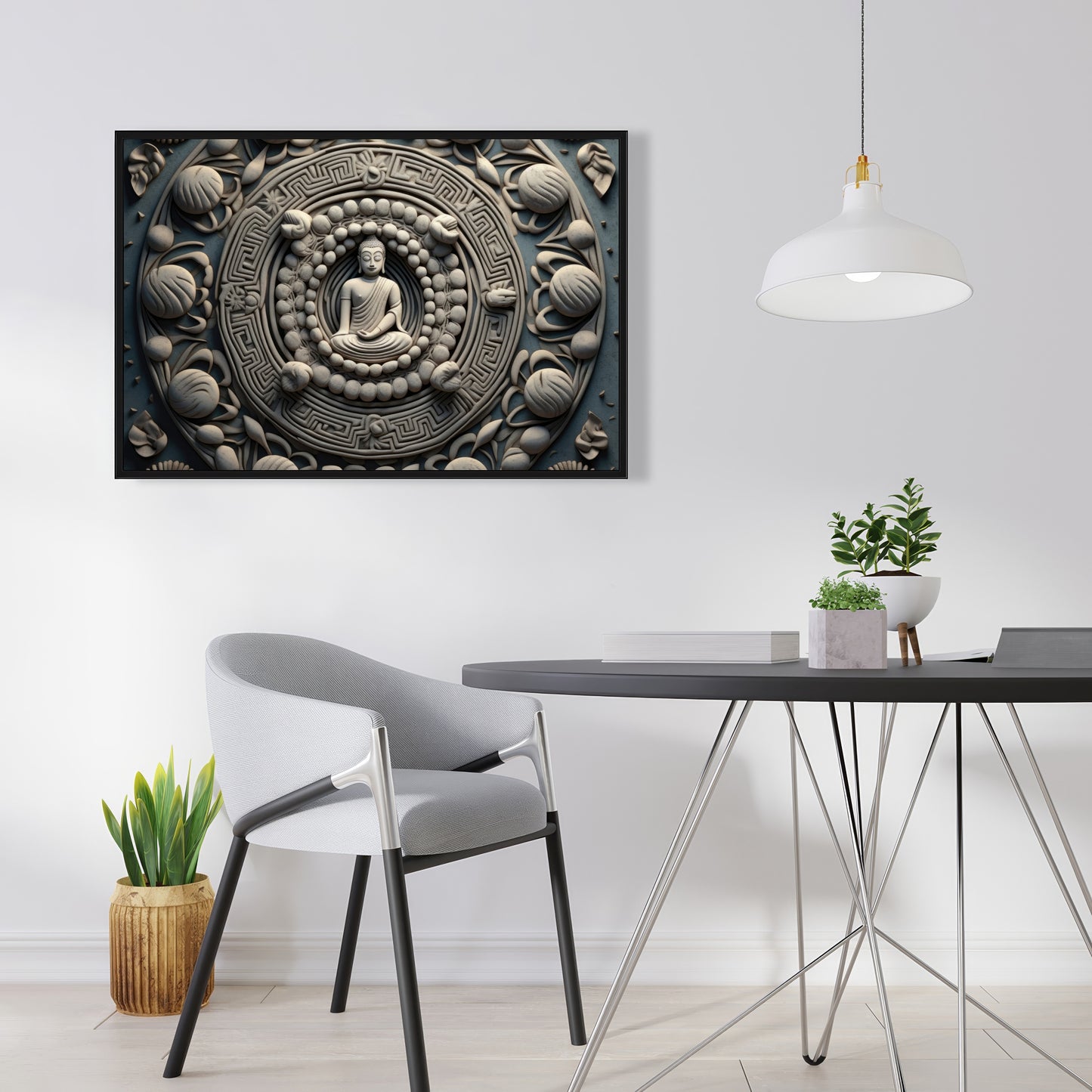 Spiritual peace - 36"x36" Framed canvas