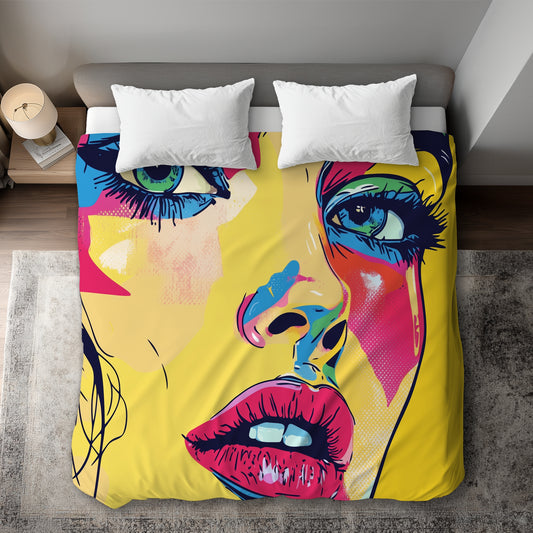 Housse de couette bleu glacé : une décoration élégante pour une chambre douillette