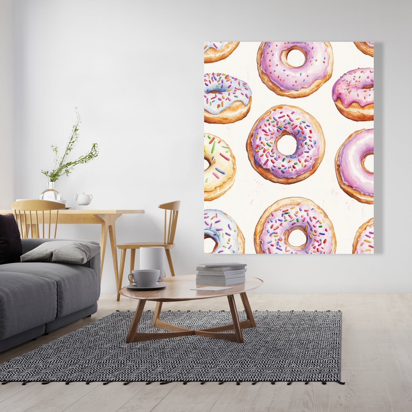 Sugar delights - White Canvas for Stylish Home Decor