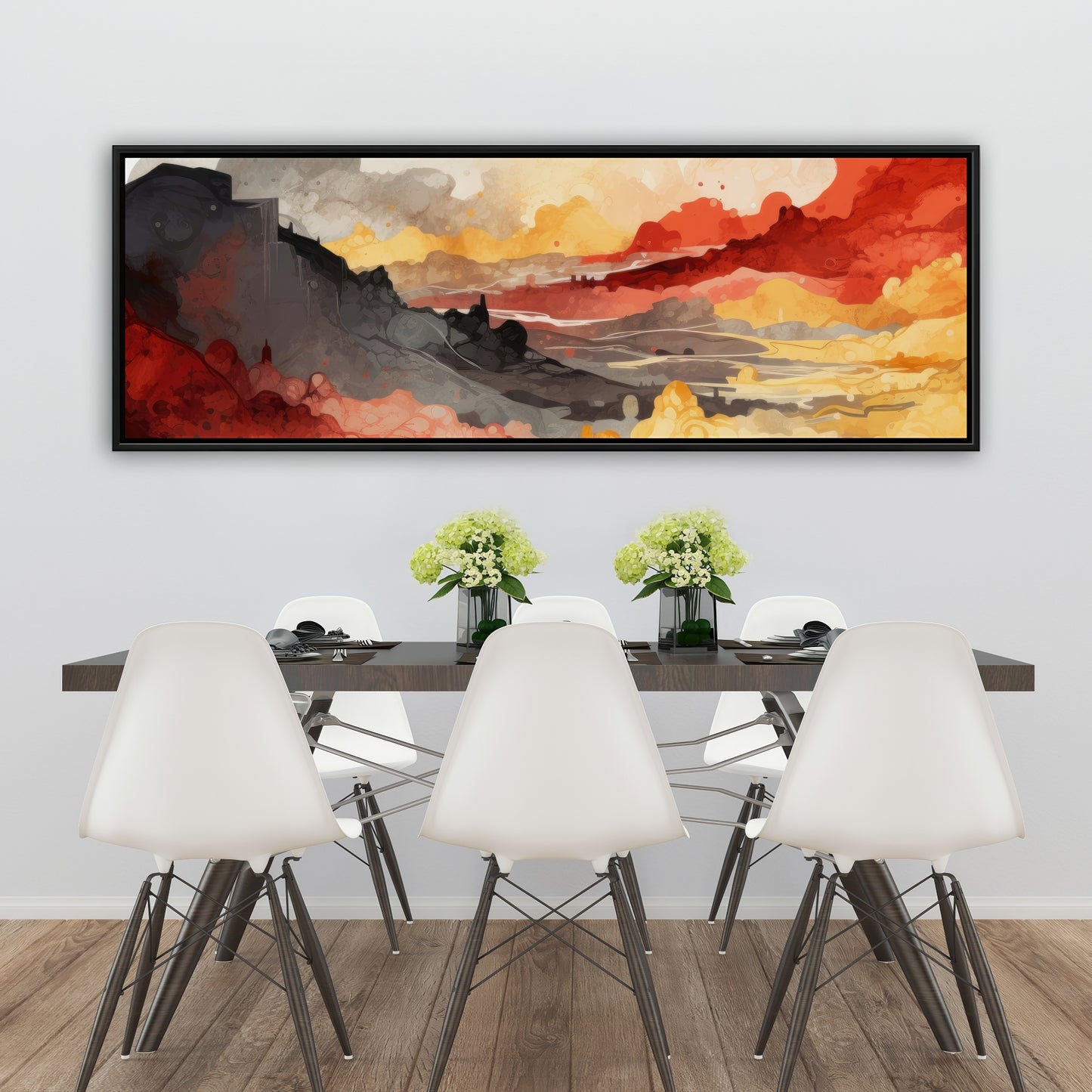 Scolding land - 36"x36" Framed canvas