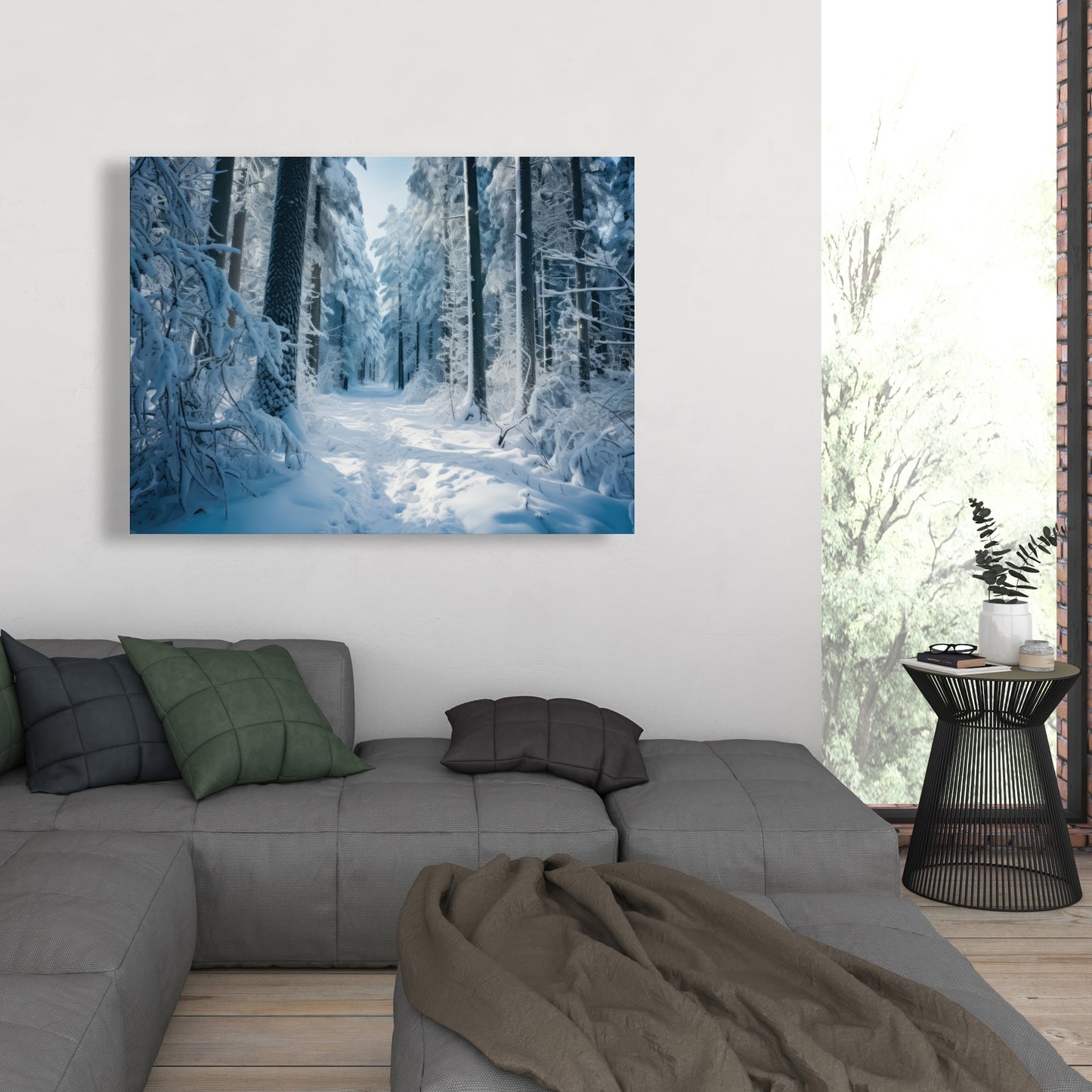 Cold forest - 32"x32" Canvas