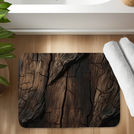 Brown wood - 17"x24" Bath mat