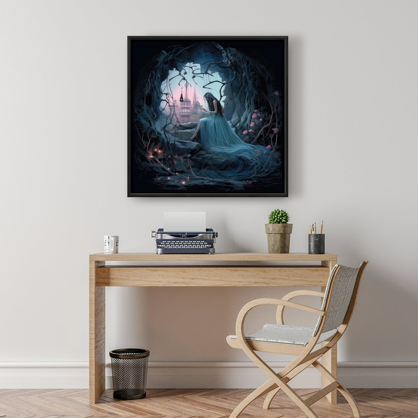 Morose cave - 36"x36" Framed canvas