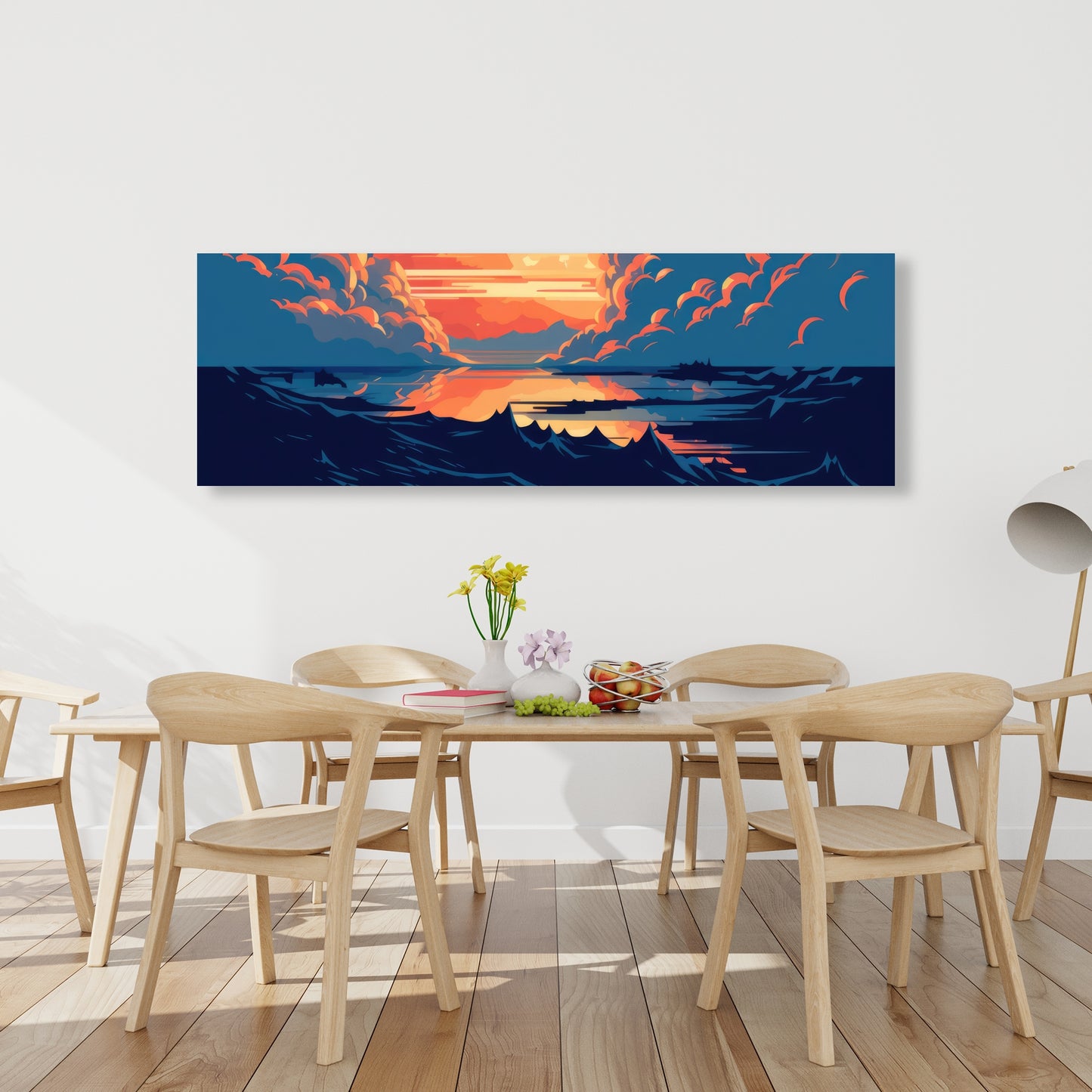 Orange and Blue - Yellow Canvas for Home Decor | Vibrant Art