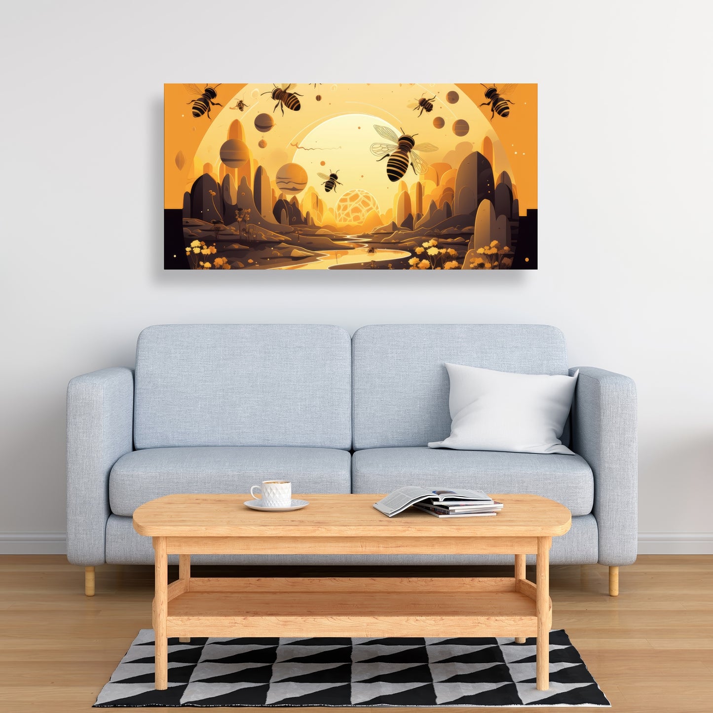Hive planet - 32"x32" Canvas