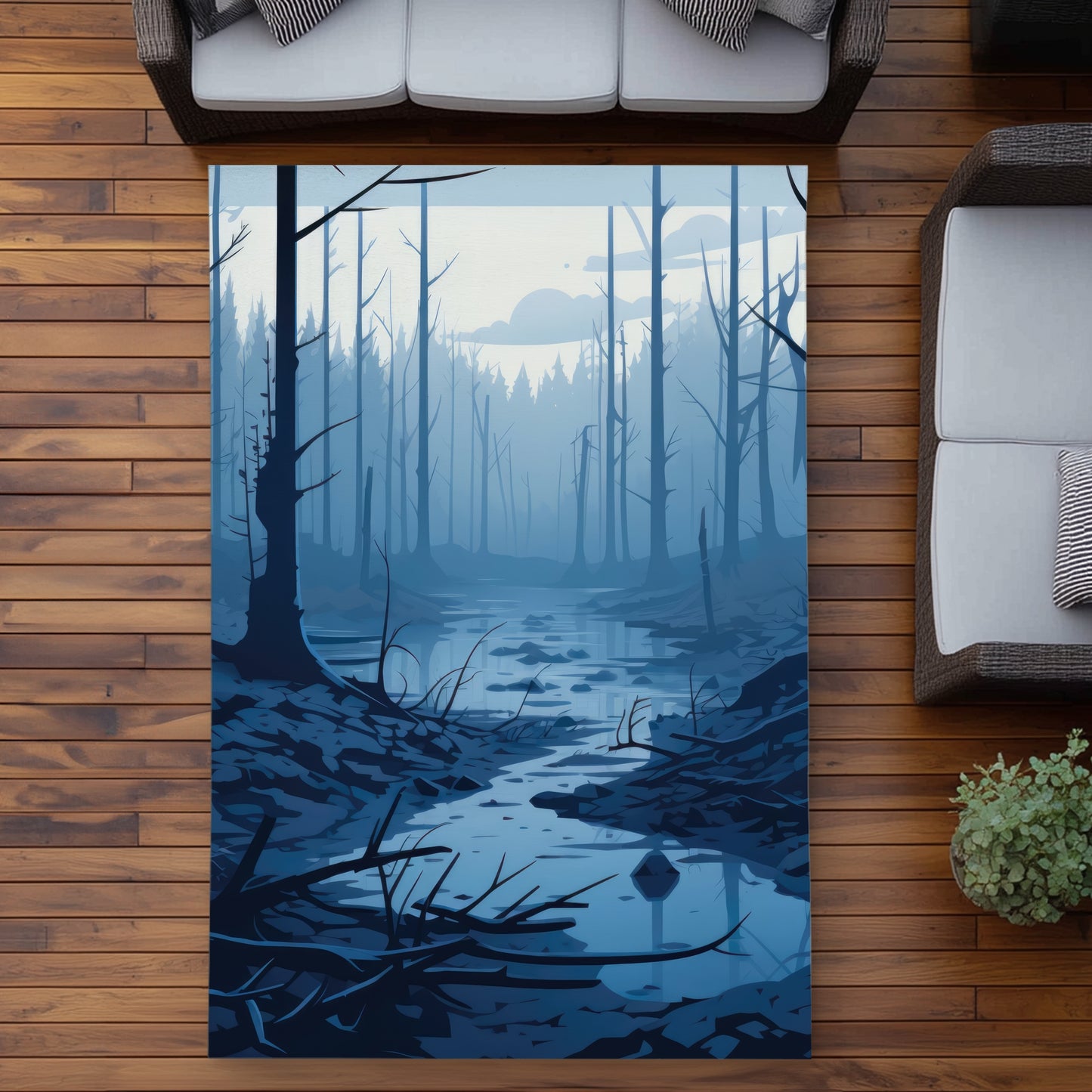 Dead Lands Black Outdoor Area Rug | Stylish Home Decor