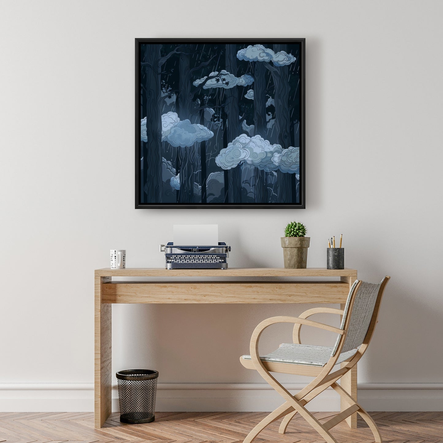 Sneeky clouds - 36"x36" Framed canvas