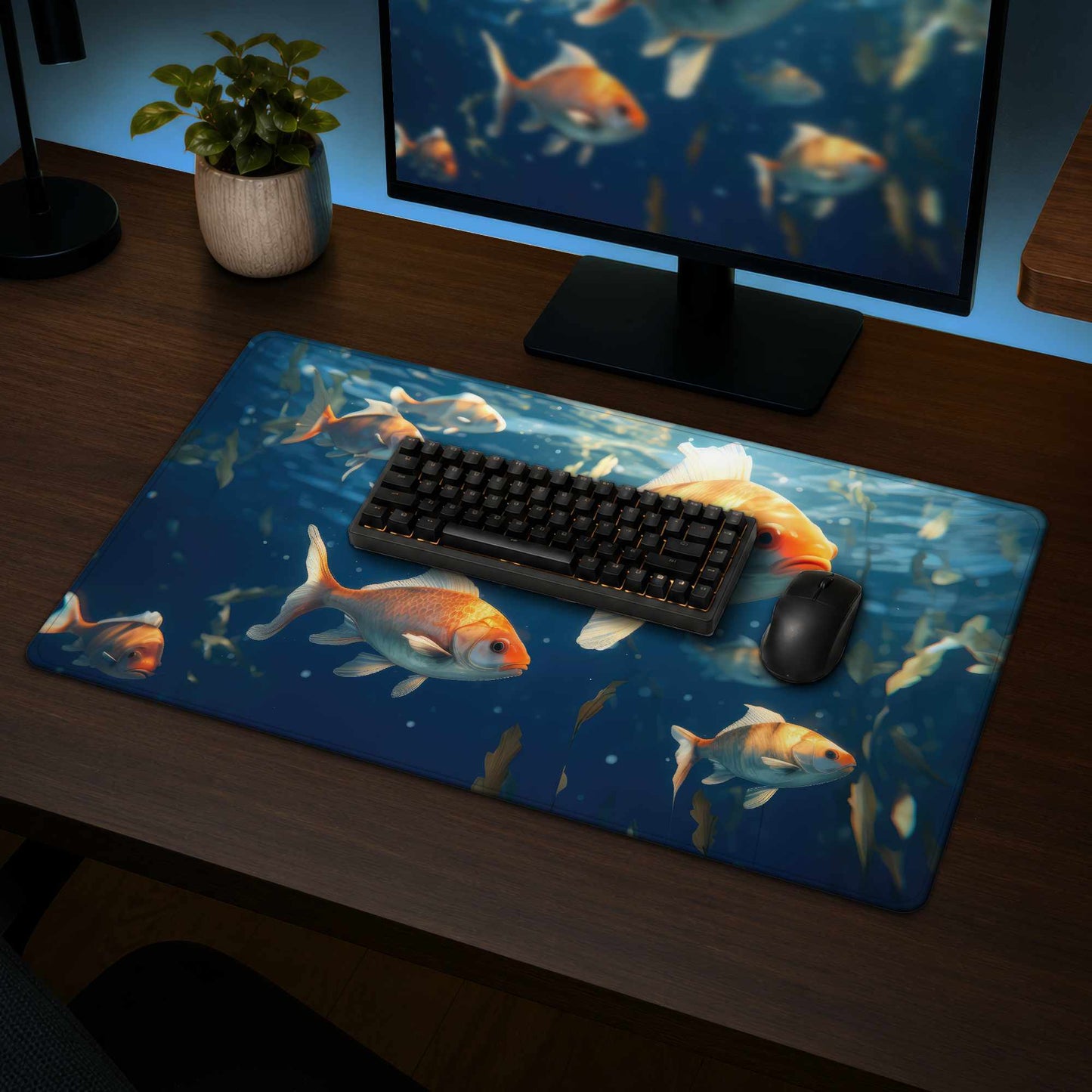 Free Flow Desk Mat - Stylish Home Decor, Smooth Surface