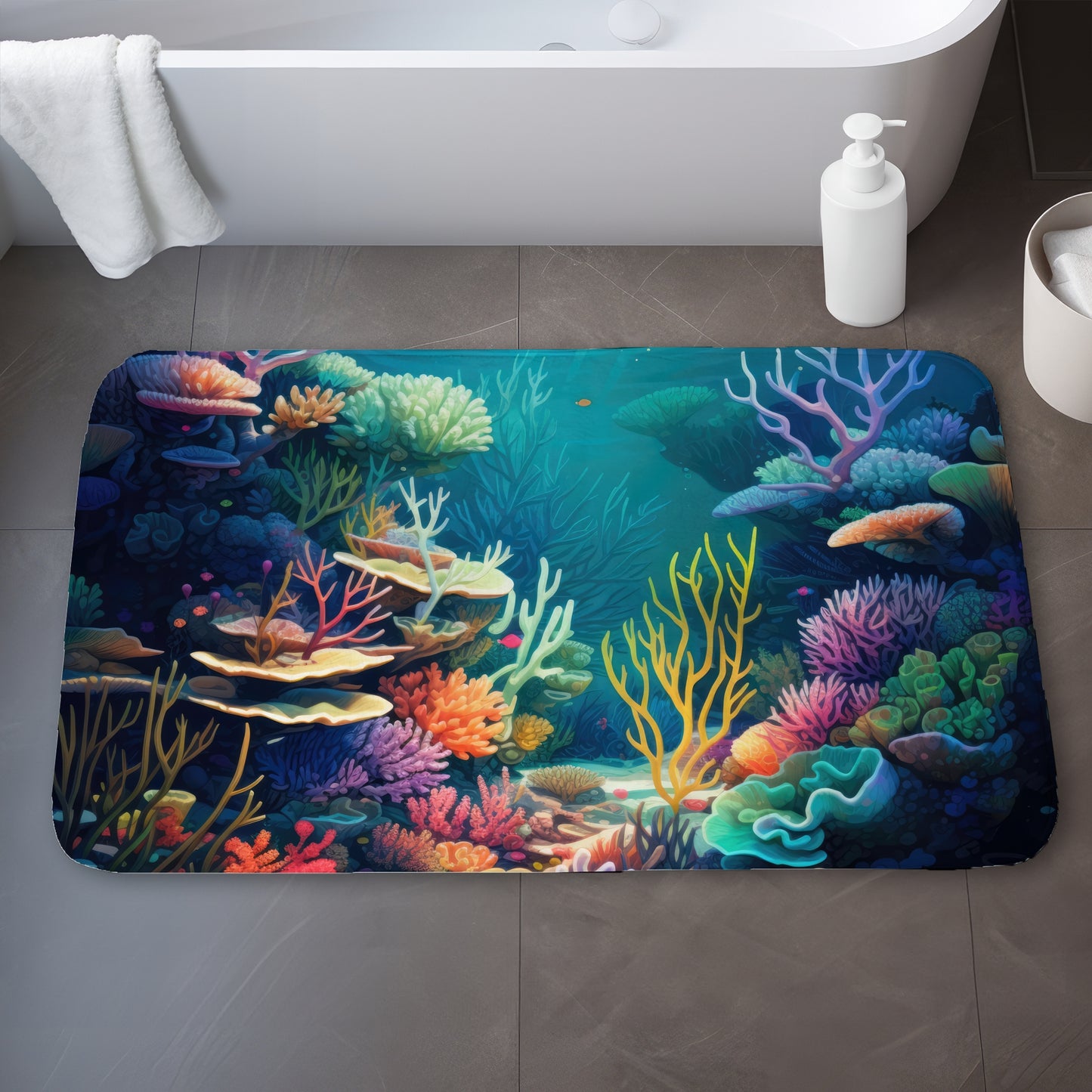 Filled with life - 17"x24" Bath mat