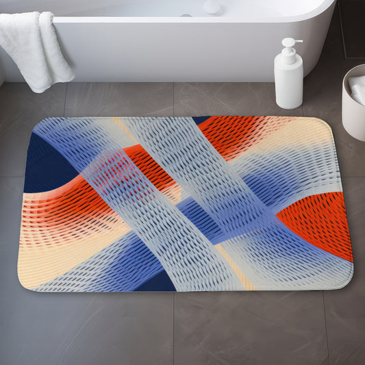 Abstract threading - 21"x34" Bath mat