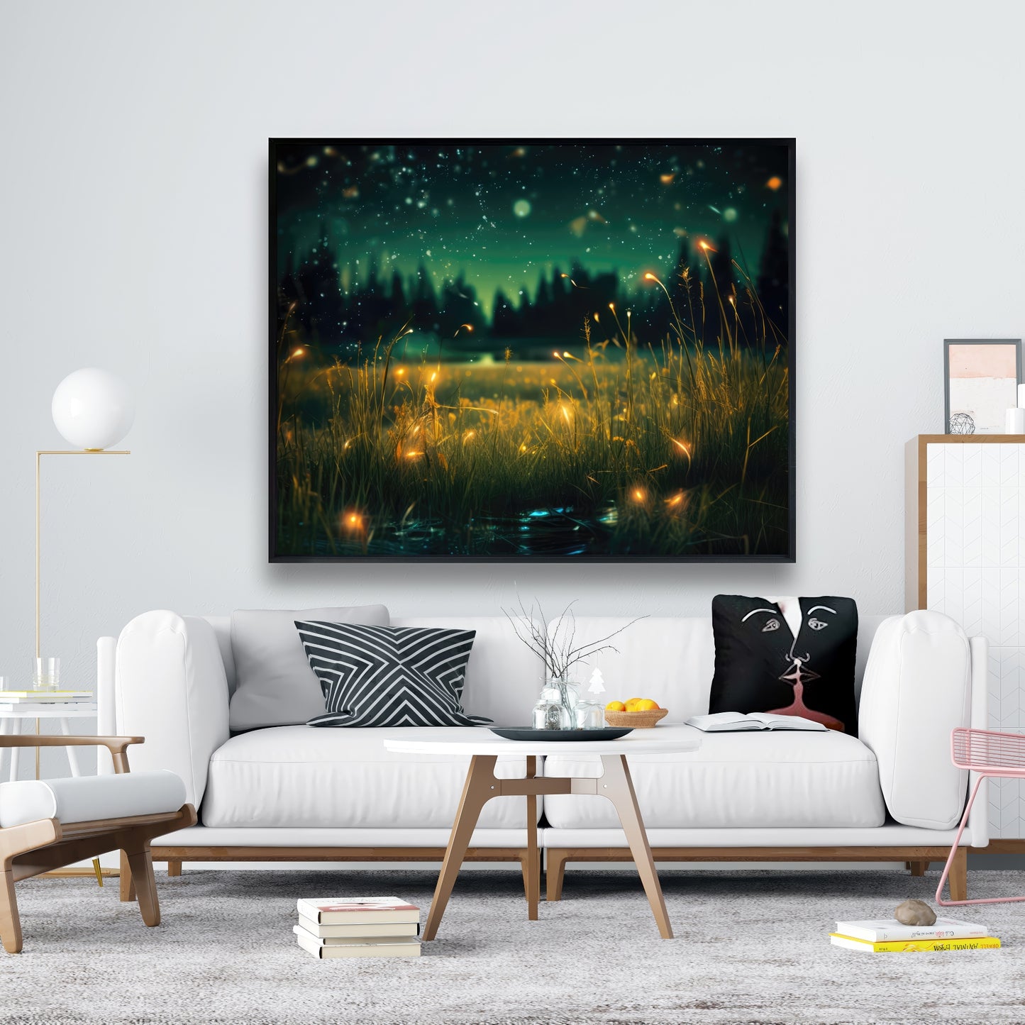 Light in the Dark - Black Framed Canvas Home Decor Art