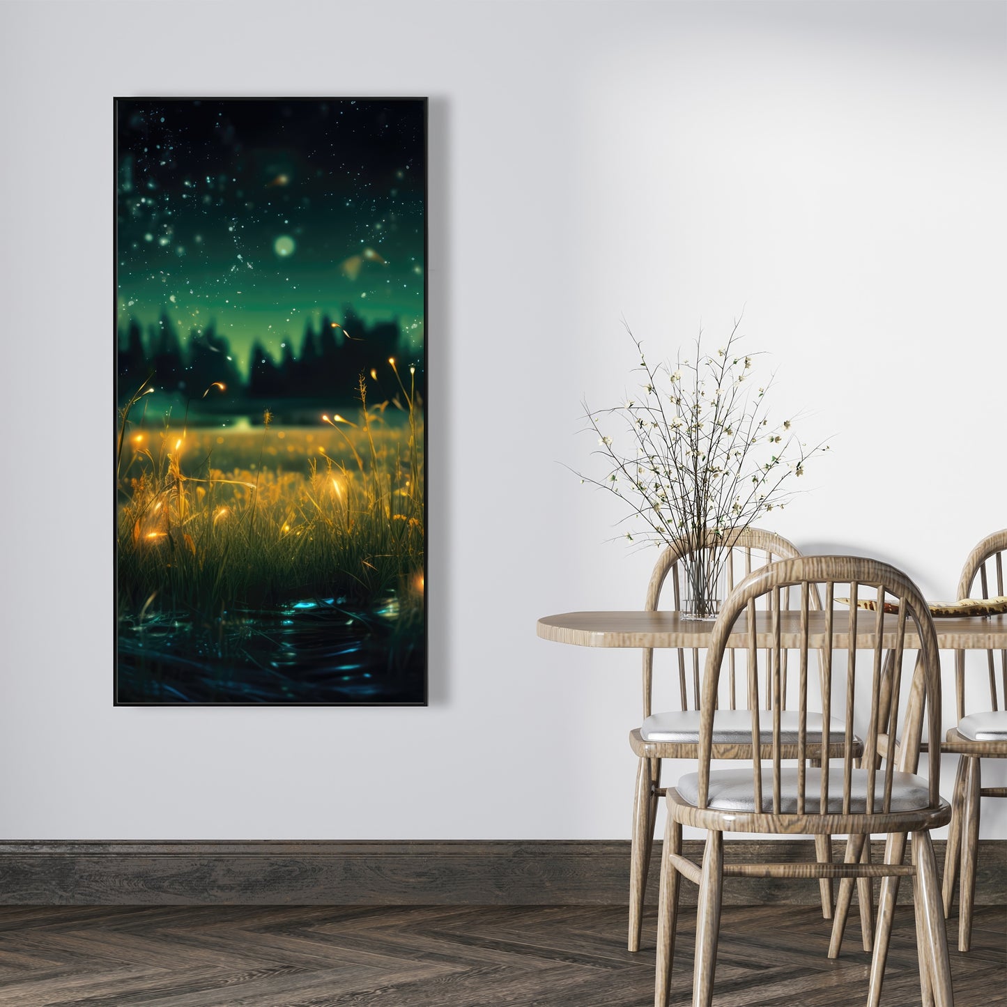 Light in the Dark - Black Framed Canvas Home Decor Art