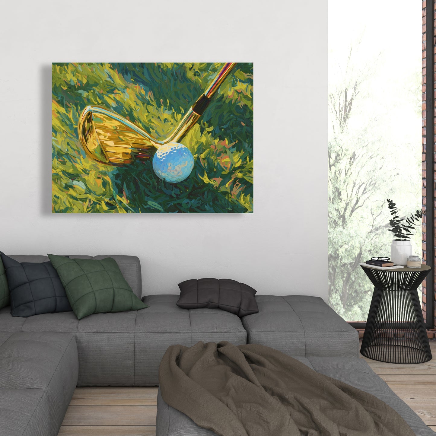 Golden club - 32"x32" Canvas