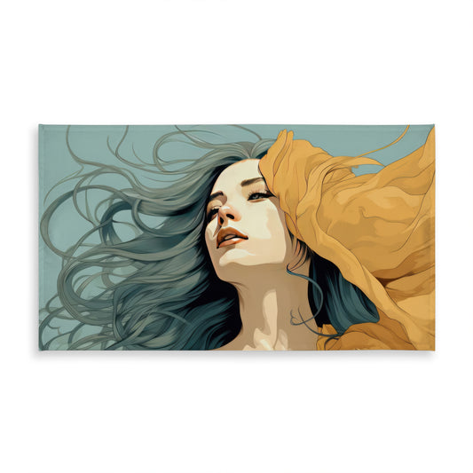 Sensual flow Beige Indoor/Outdoor Tablecloth for Home Decor