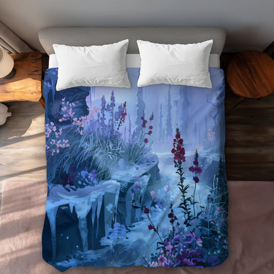Housse de couette grise Vallée de Glace | Linge de lit élégant pour la maison