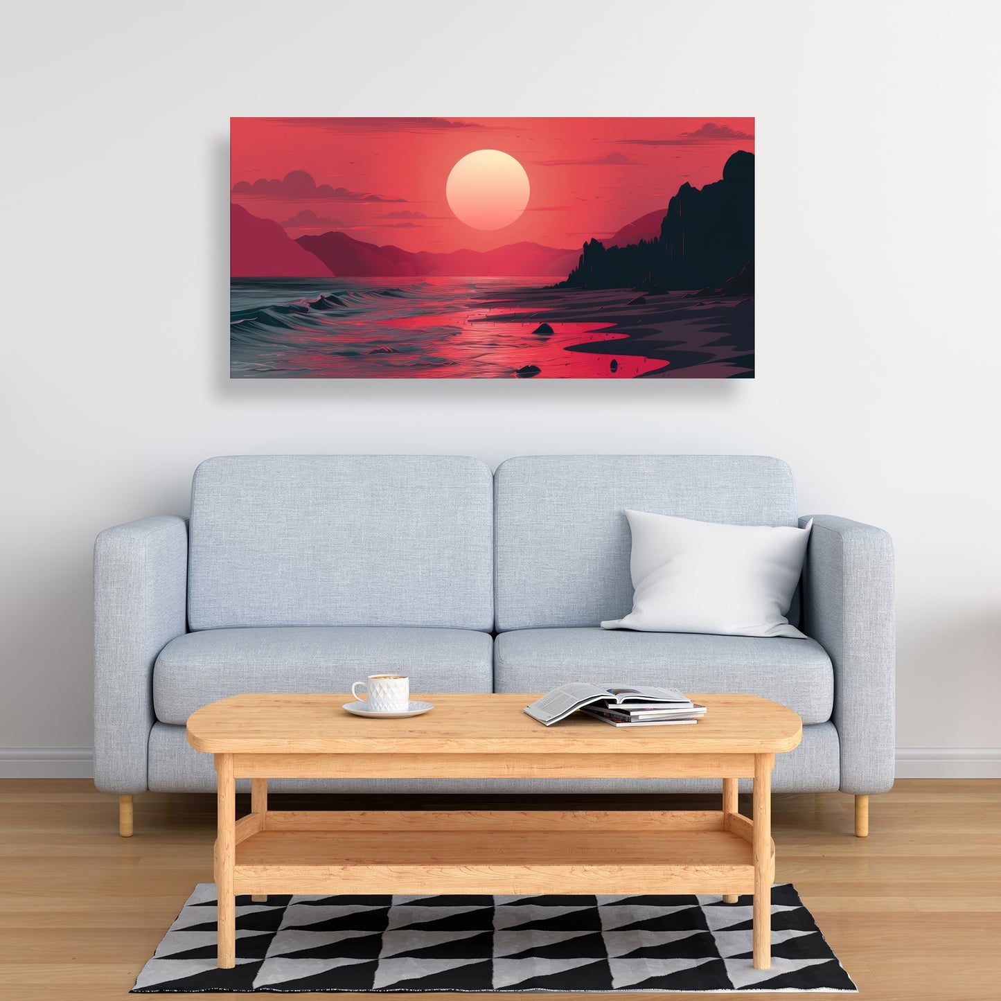 Red sky - 32"x32" Canvas