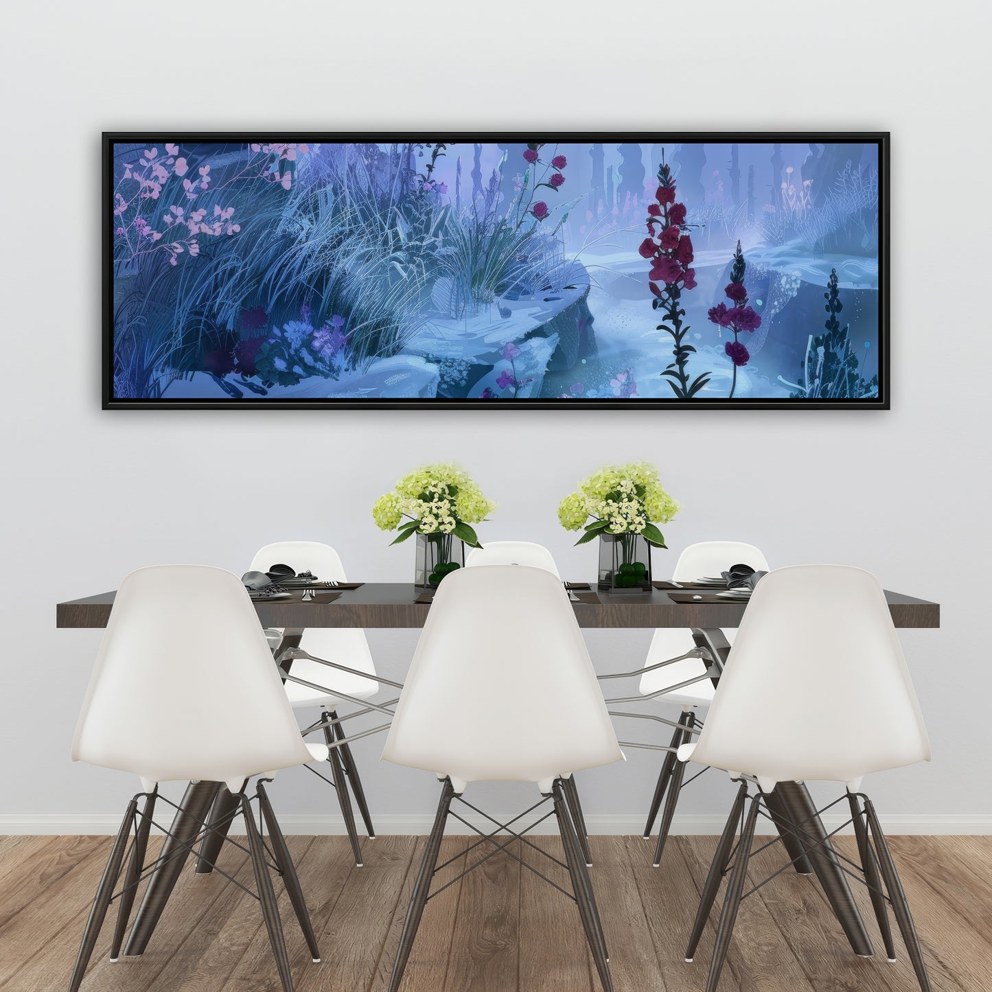 Valley of ice - Framed Canvas - Print on demand