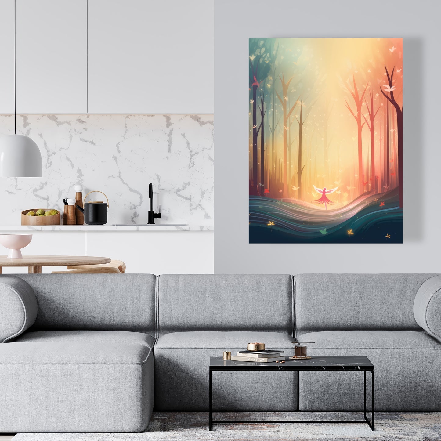 Enchanted Yellow Canvas | Vibrant Home Decor Artwork