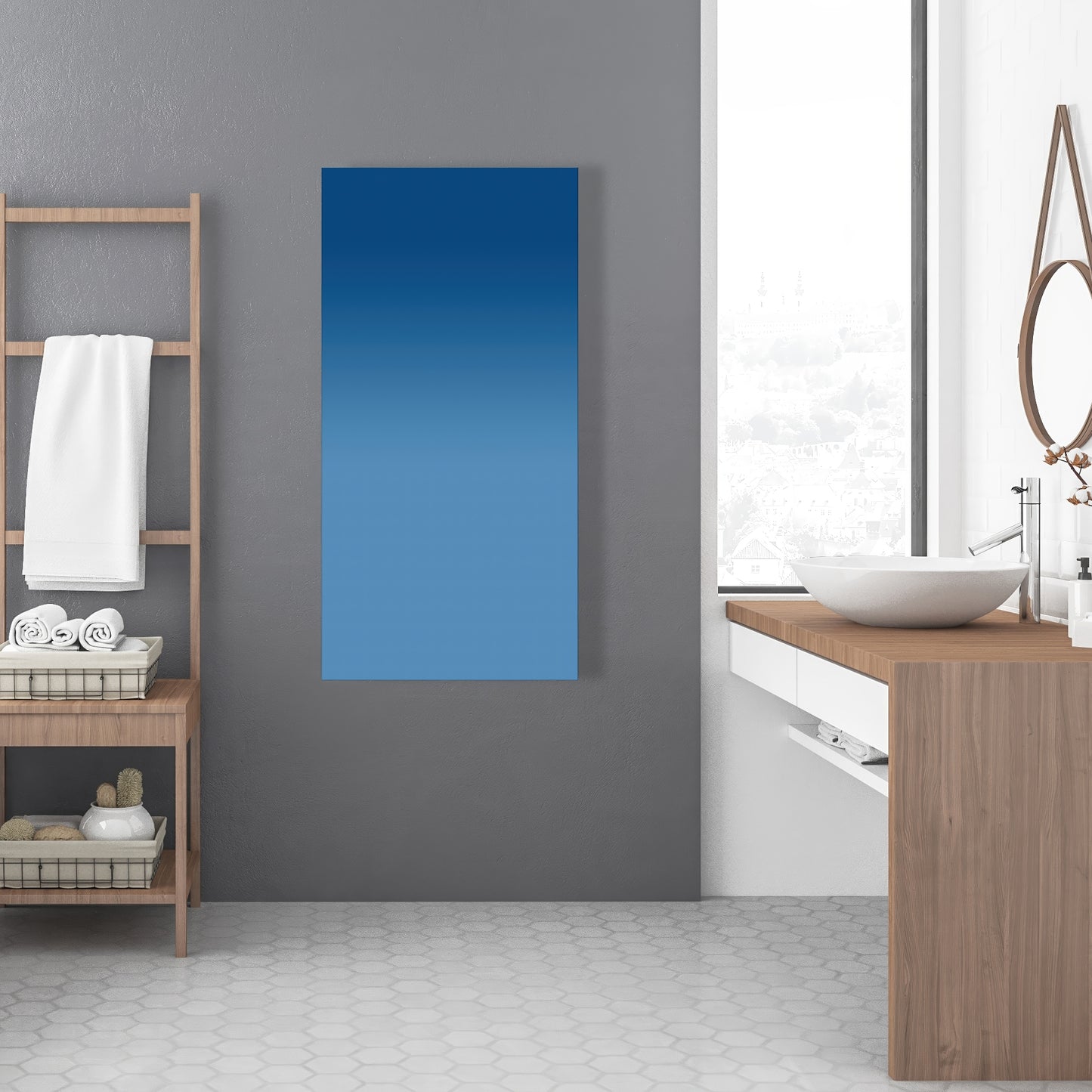 Dark Blue Gradient Canvas - Stylish Home Decor Art Piece