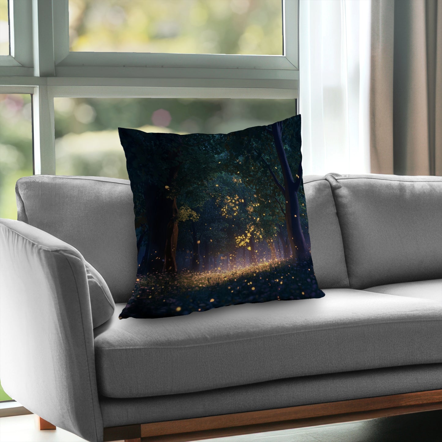 Glowing leaves - Throw Pillow