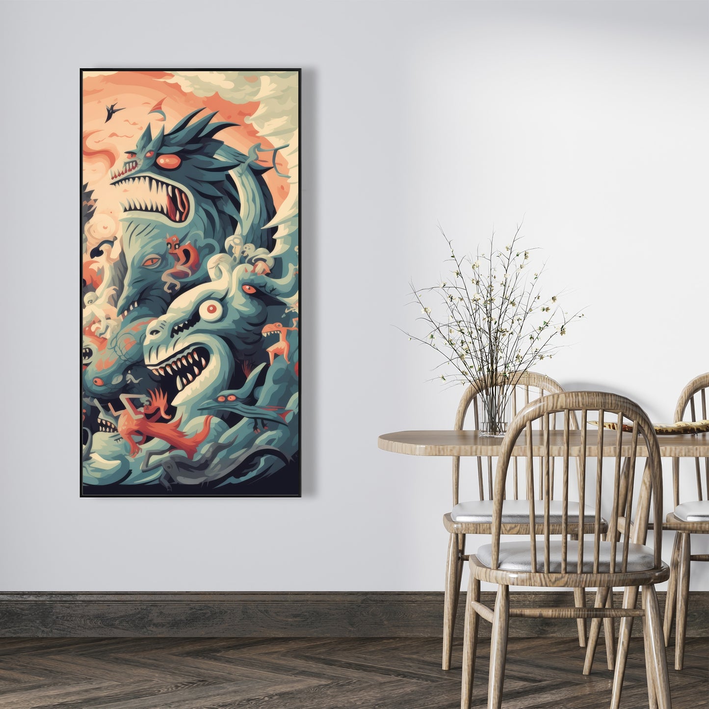 Before time - Framed Canvas - Print on demand