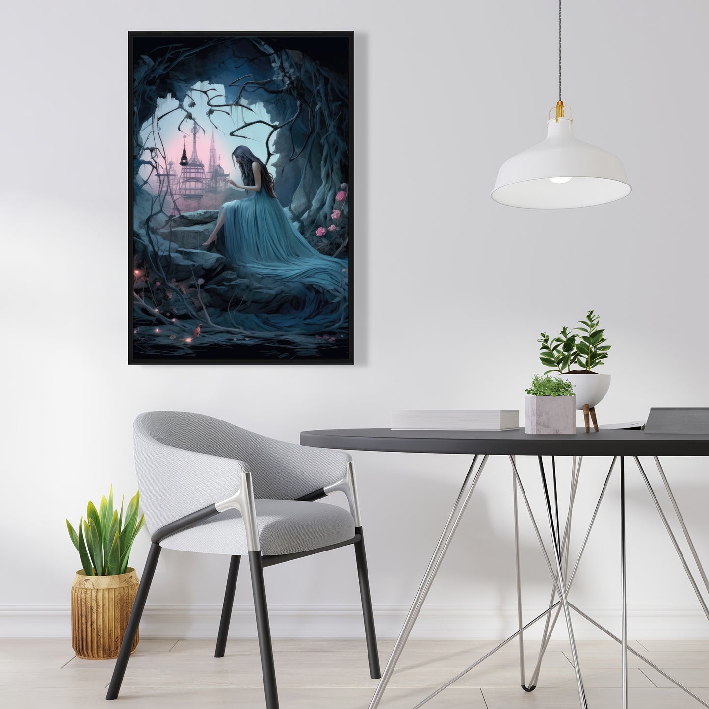 Morose cave - 36"x36" Framed canvas