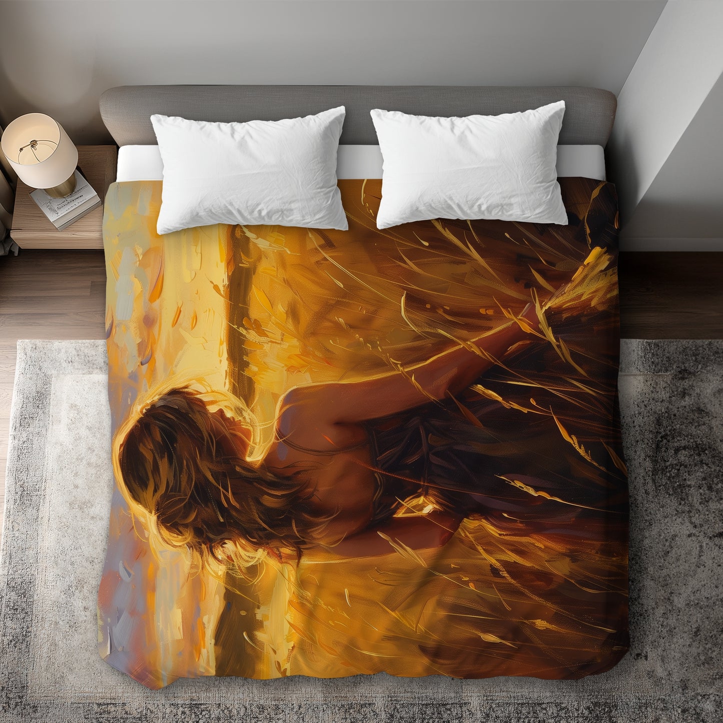 Warm field Gold Duvet Cover - Luxurious Home Decor Essential