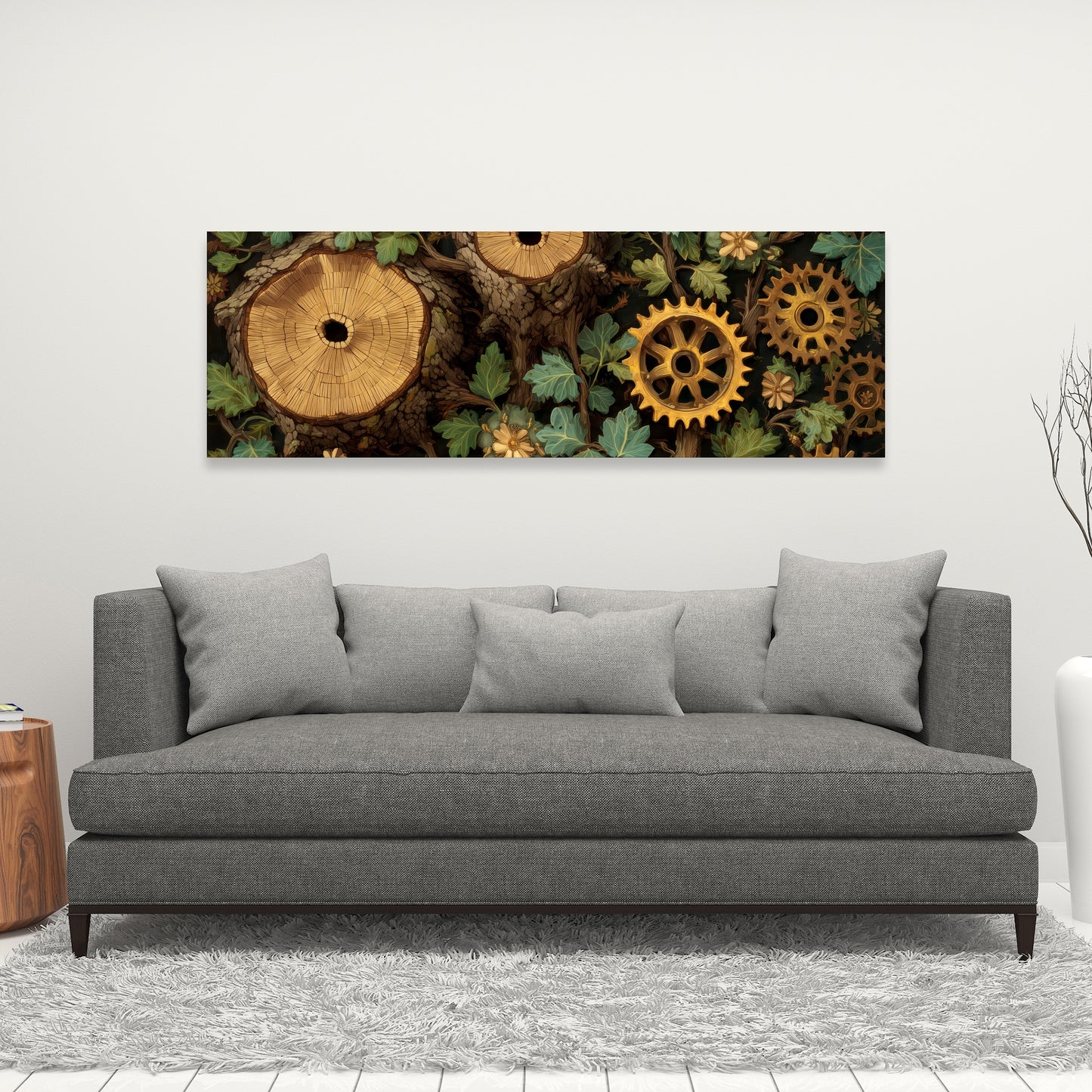 Hiding gears - 24"x24" Canvas