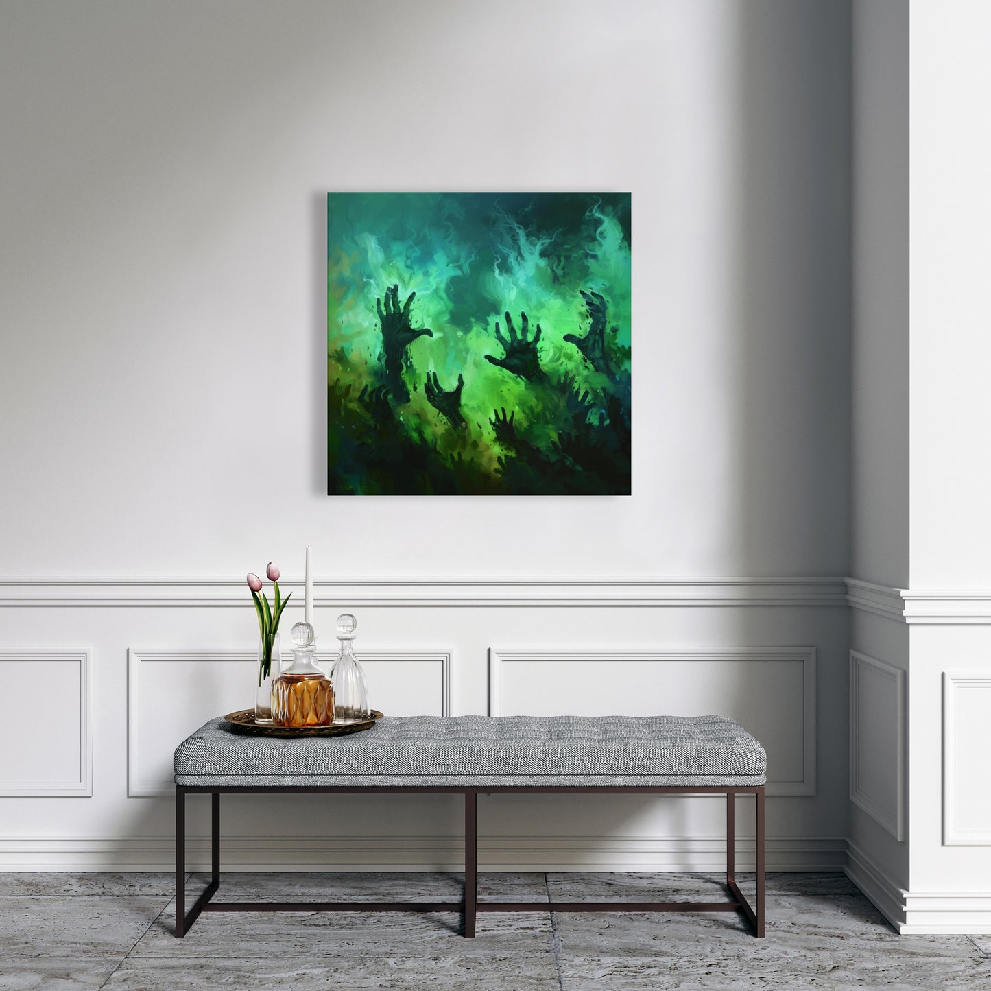 Hands of despair - 32"x32" Canvas