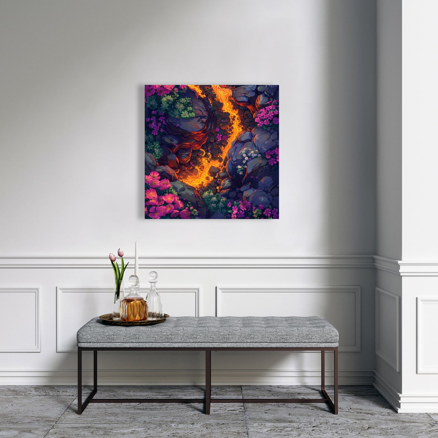 Hot river - 32"x32" Canvas