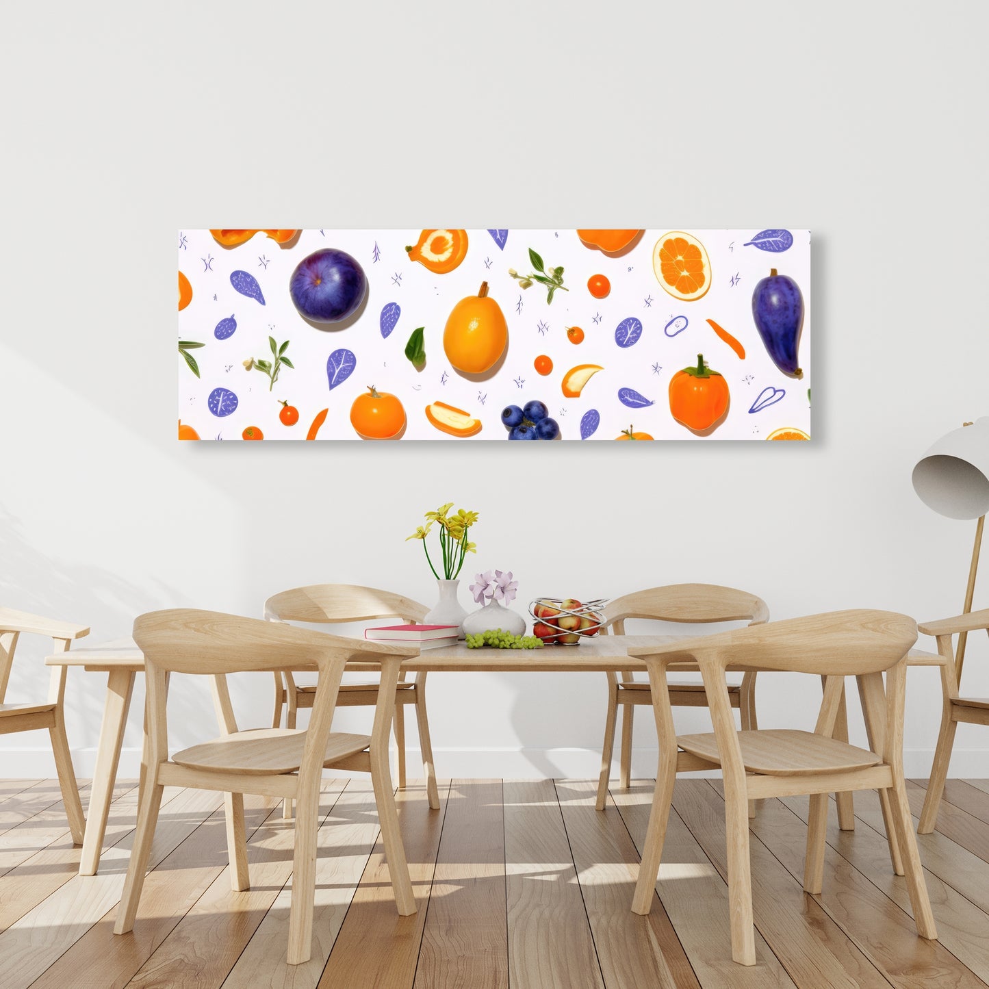 Orange and Purple Canvas - Vibrant Home Decor Art Piece