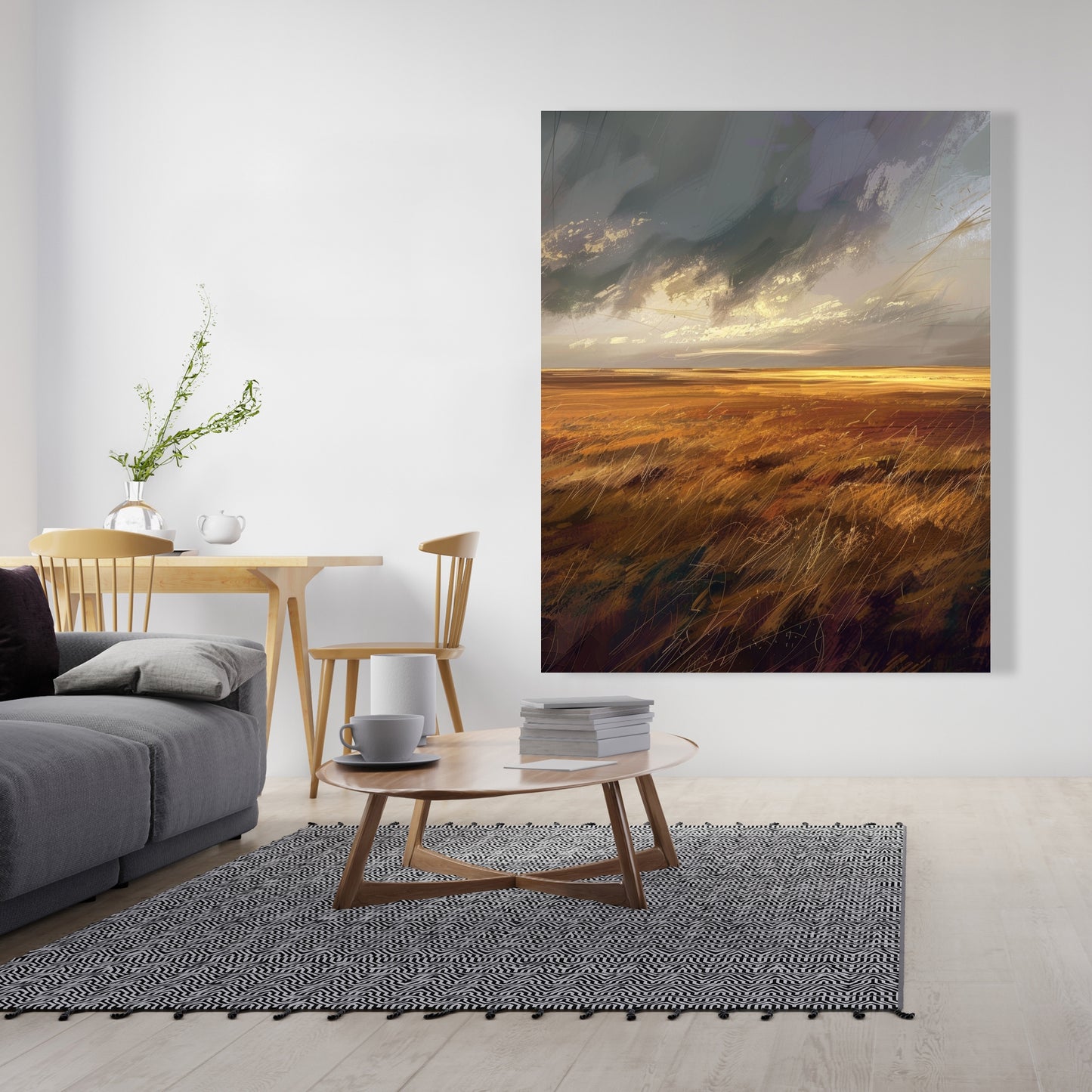 Before the Storm - Gray Canvas Art for Home Decor