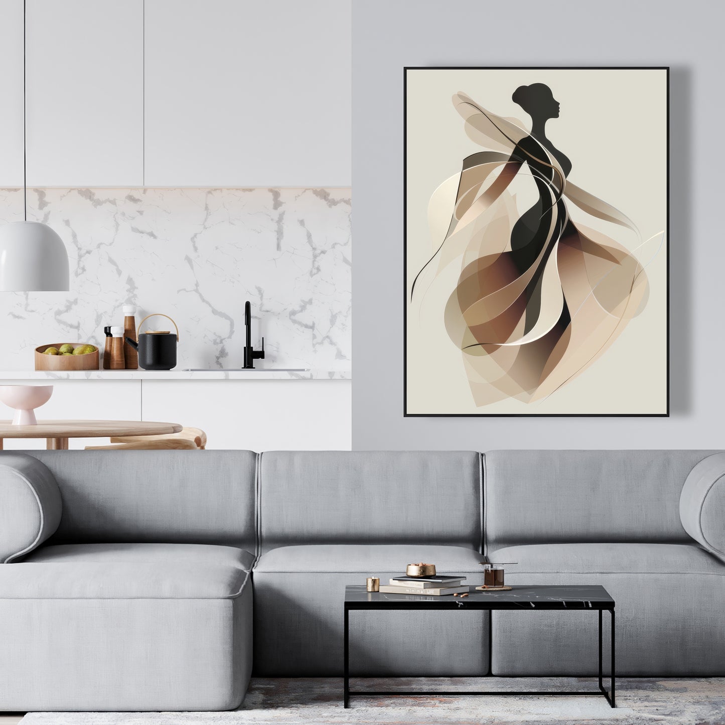 Classy silhouette - 36"x36" Framed canvas