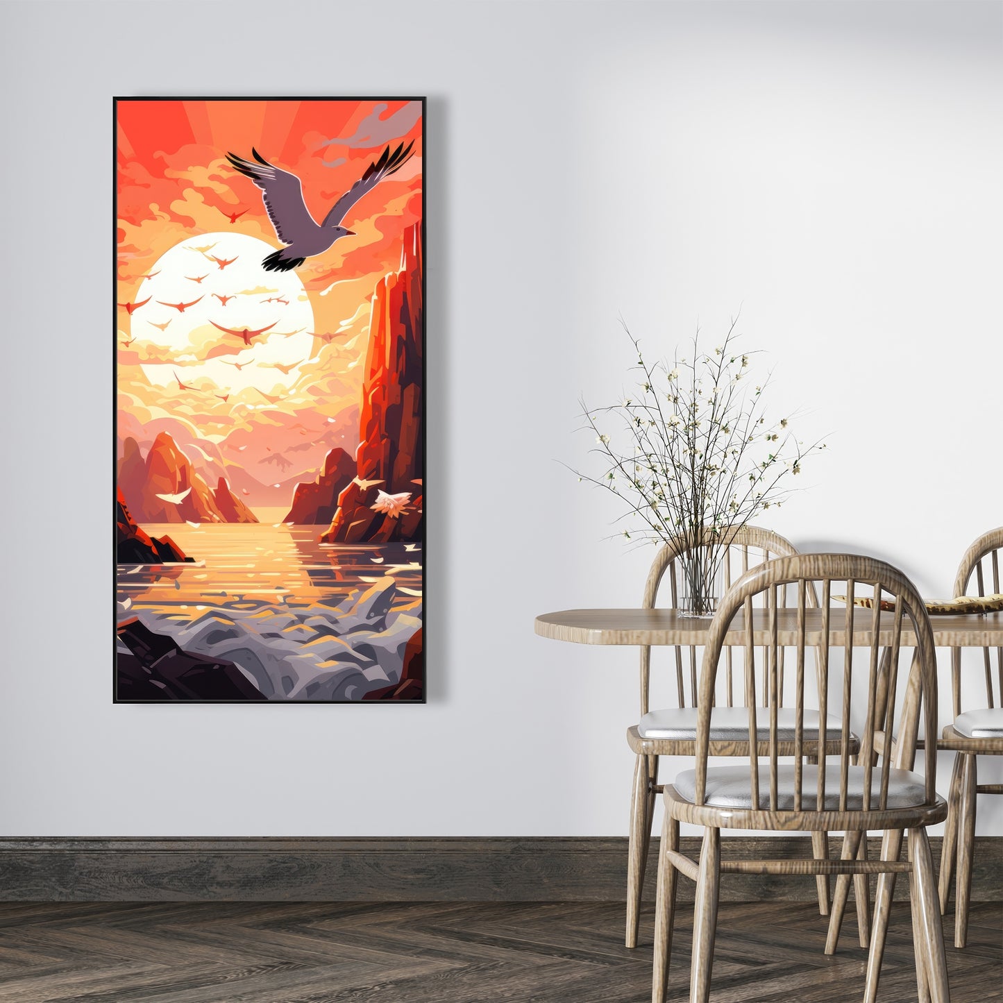 Isles of Omen - White Framed Canvas Home Decor Art Print