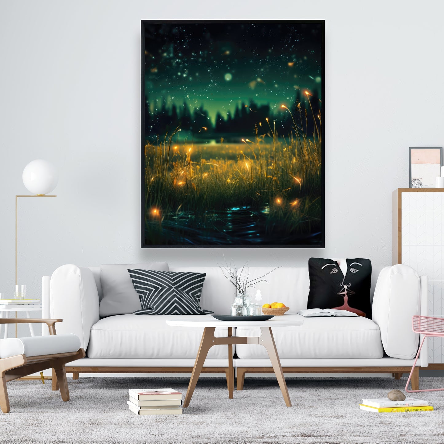Light in the Dark - Black Framed Canvas Home Decor Art