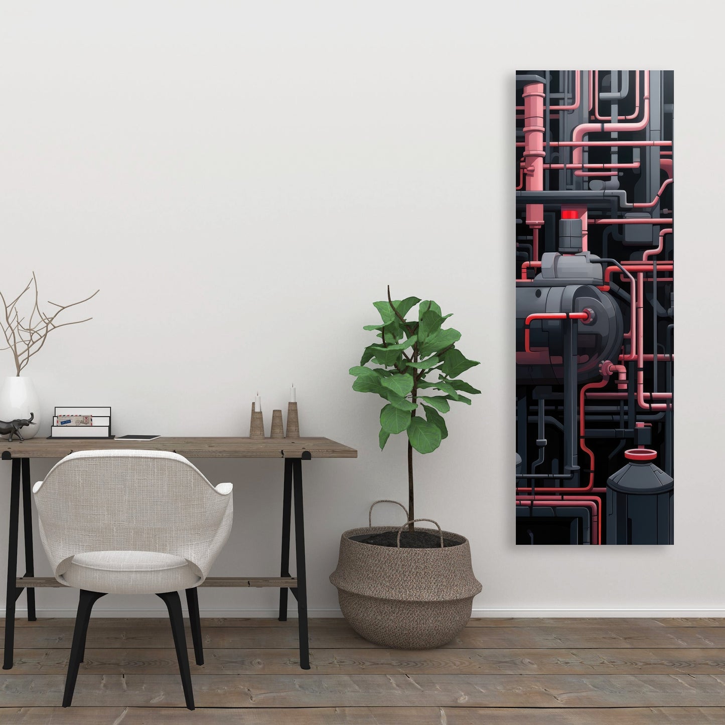 Dark pipes - Gray canvas for stylish home decor accents