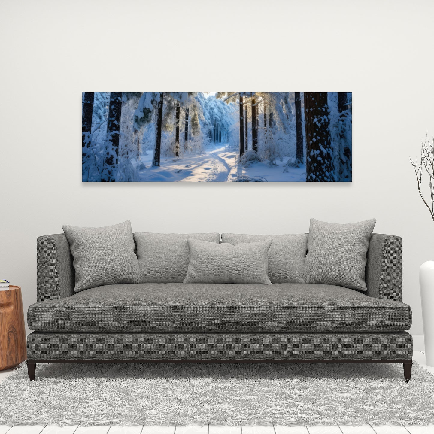 Snowy path - 32"x32" Canvas