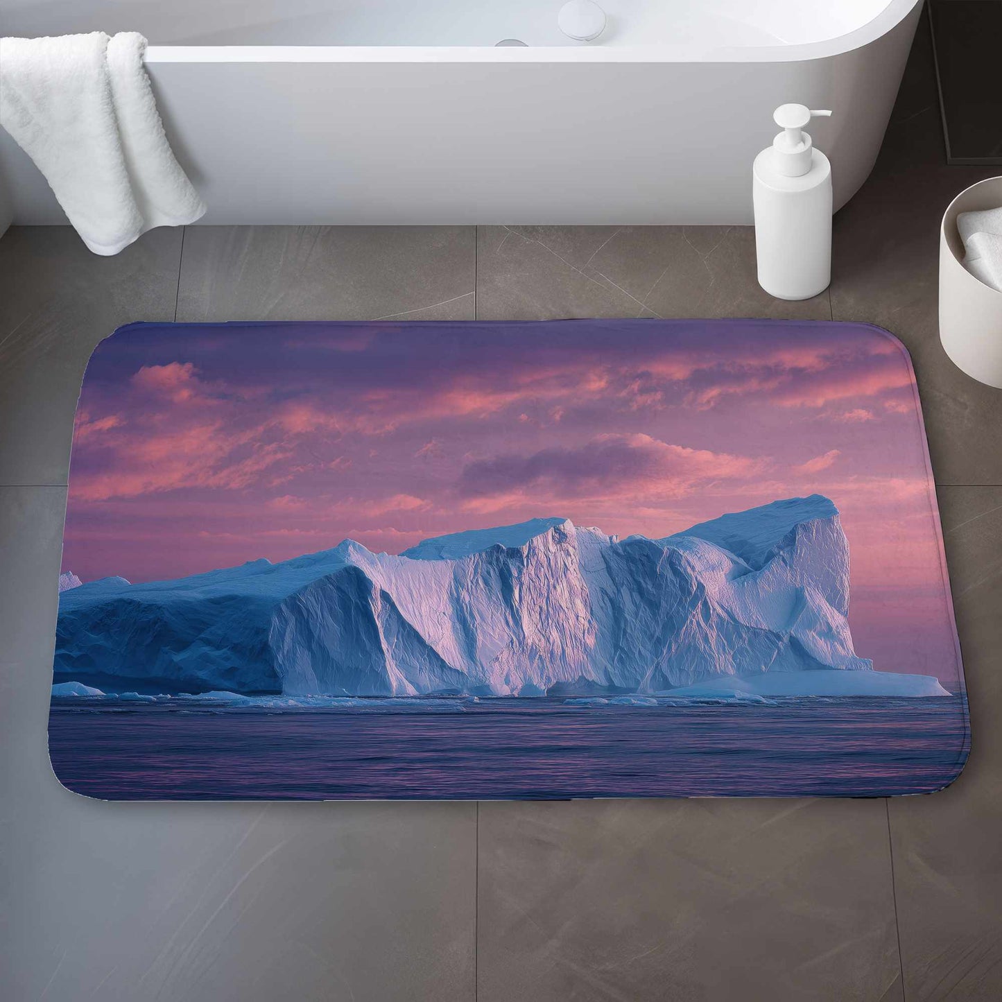 Iceberg at Dusk Bath Mat | Elegant Home Decor Accent