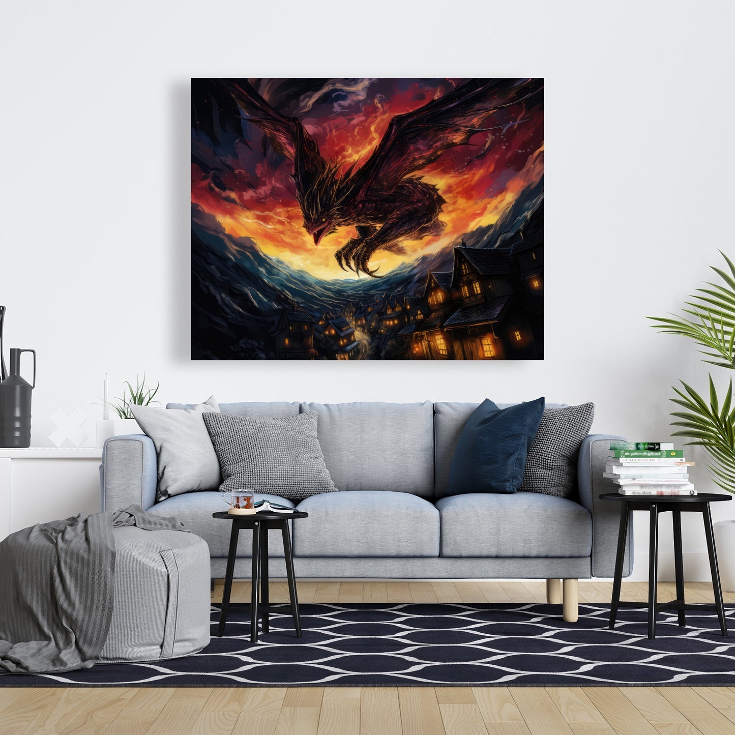 Back for Revenge - Black Canvas Home Decor Art Piece