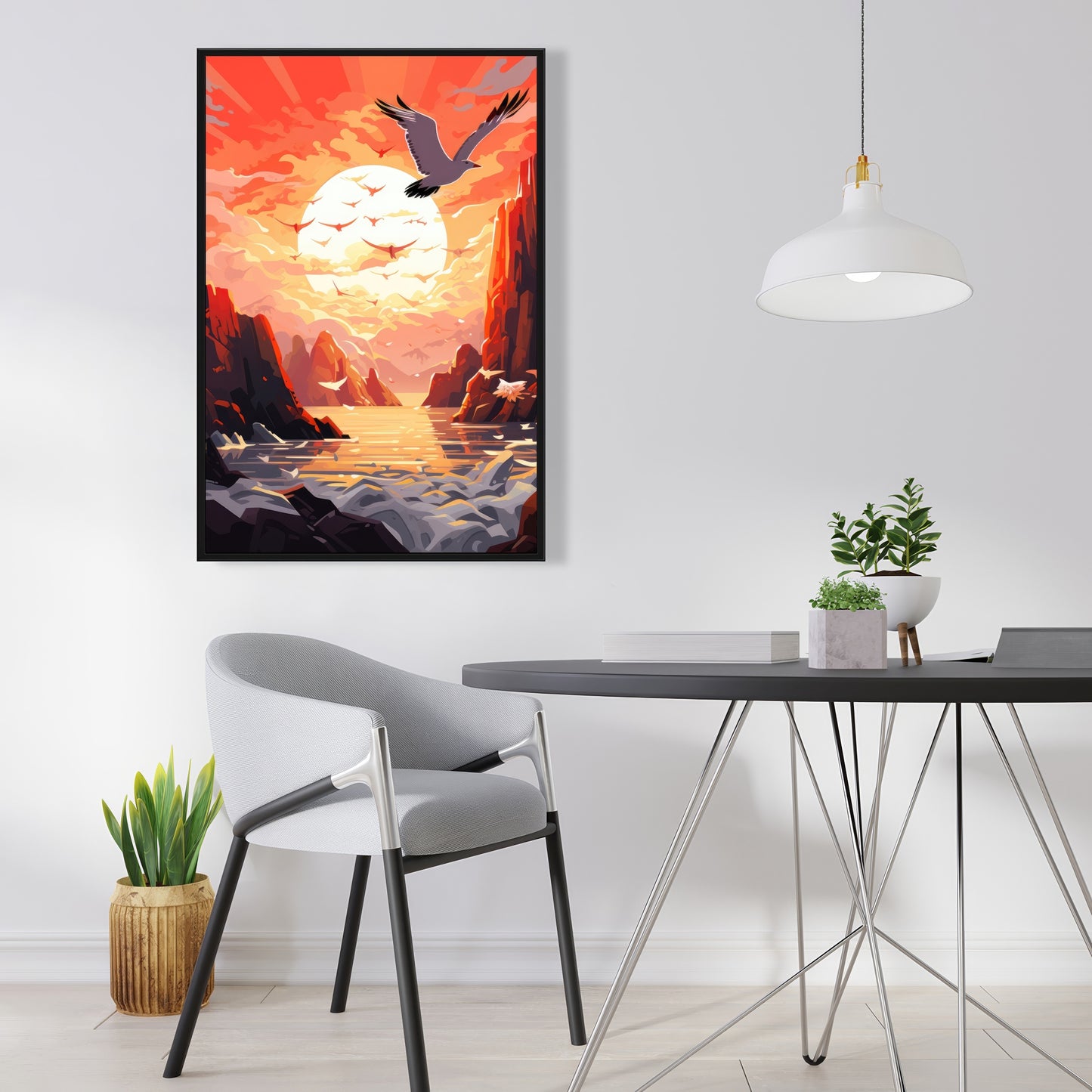 Isles of Omen - White Framed Canvas Home Decor Art Print