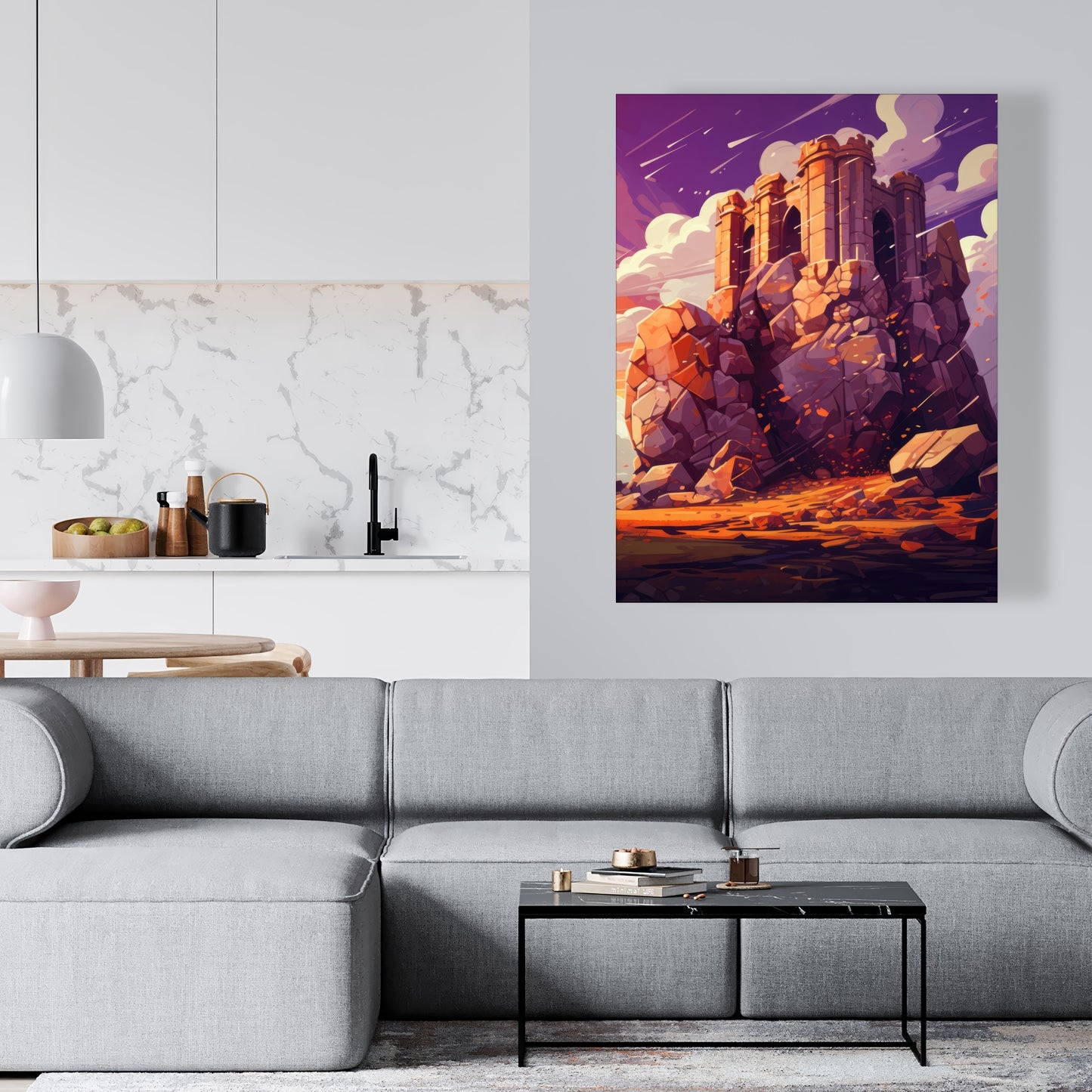 The Last Remains - Orange Canvas for Home Decor | Unique Art