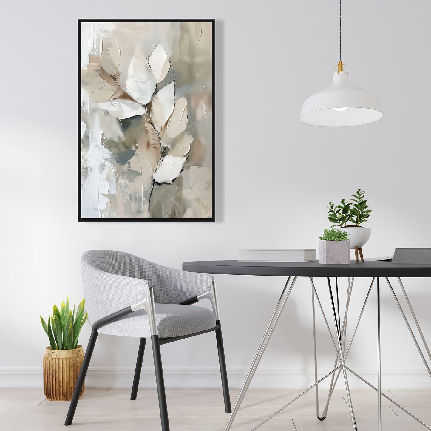 Leaf - 24"x24" Framed canvas