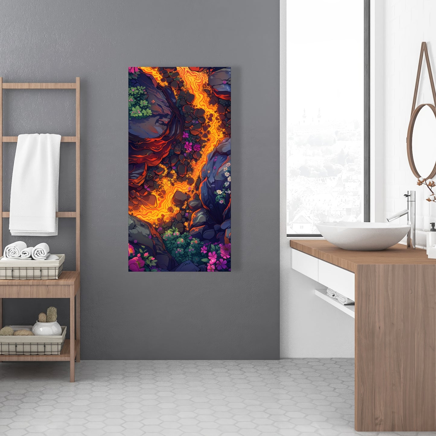 Hot river - 32"x32" Canvas