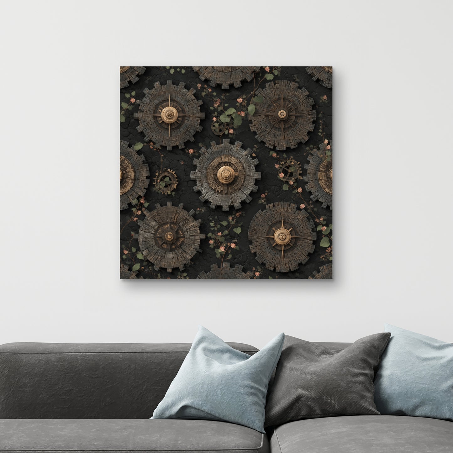 Cog pattern - 24"x24" Canvas