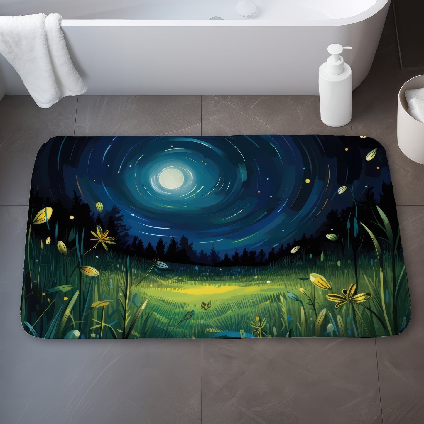 Between grass blades - 17"x24" Bath mat