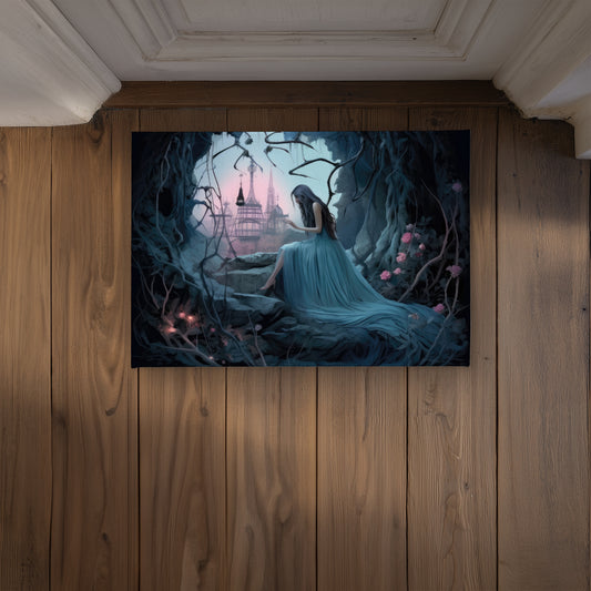 Morose Cave - White Indoor Outdoor Door Mat for Home Decor